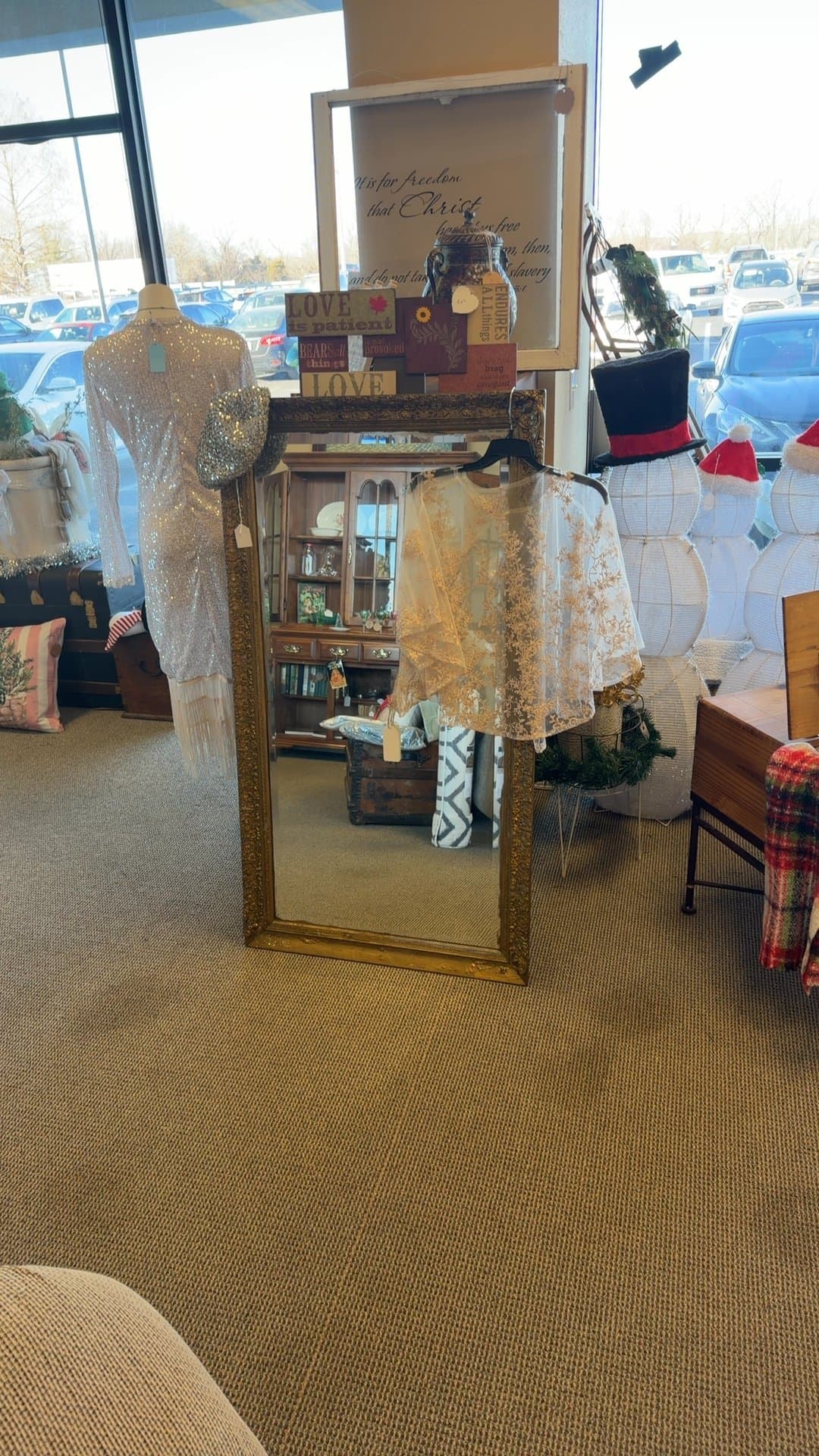 Vintage Ornate Framed Mirror - Image 1