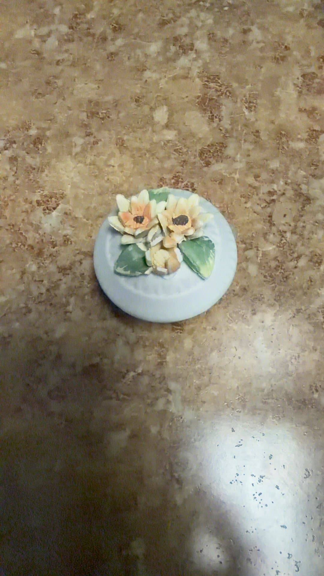 Floral Ceramic Trinket Box - Image 1