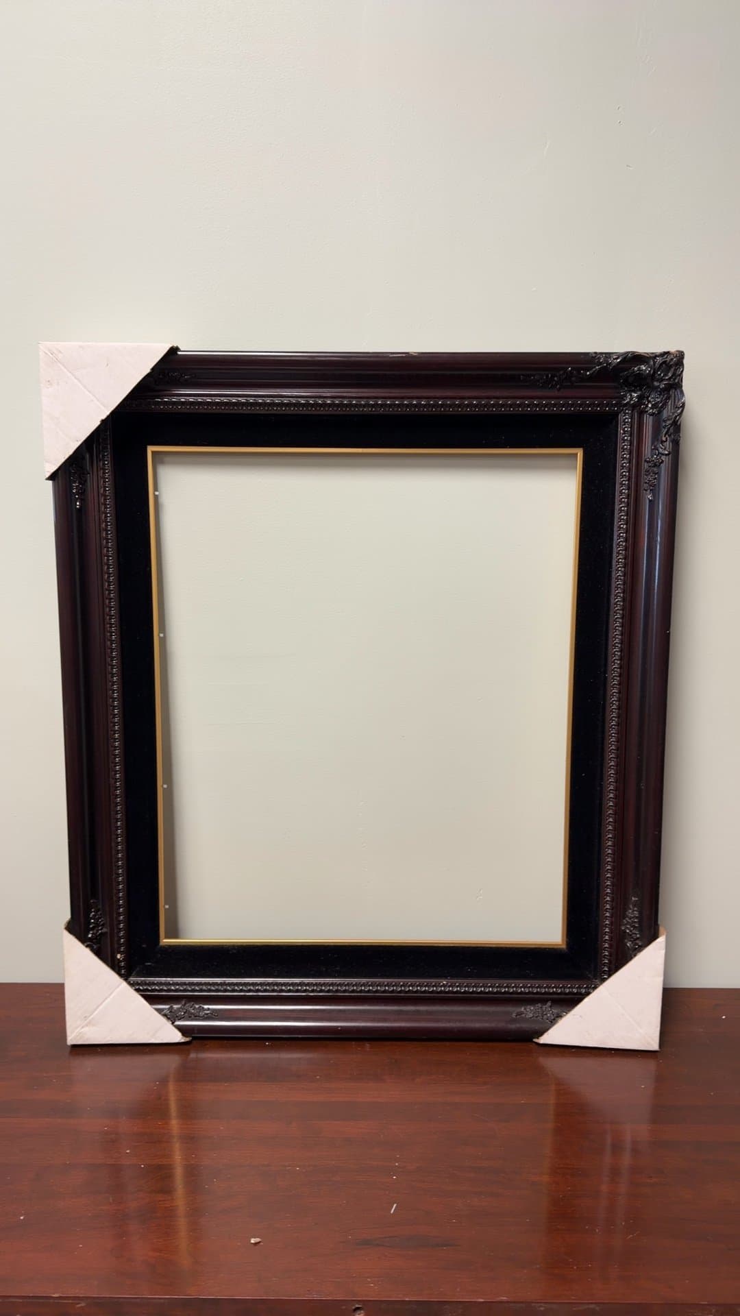 Ornate Dark Wood Picture Frame - Image 1