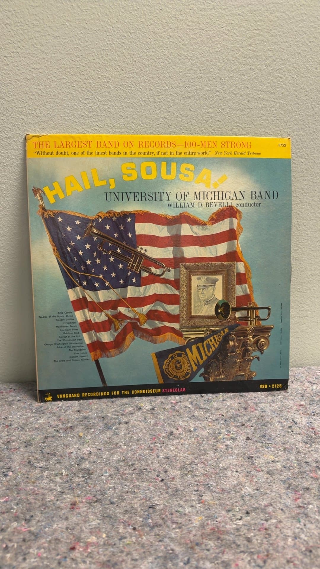 Hail, Sousa! University of Michigan Band Vinyl Record - Image 1