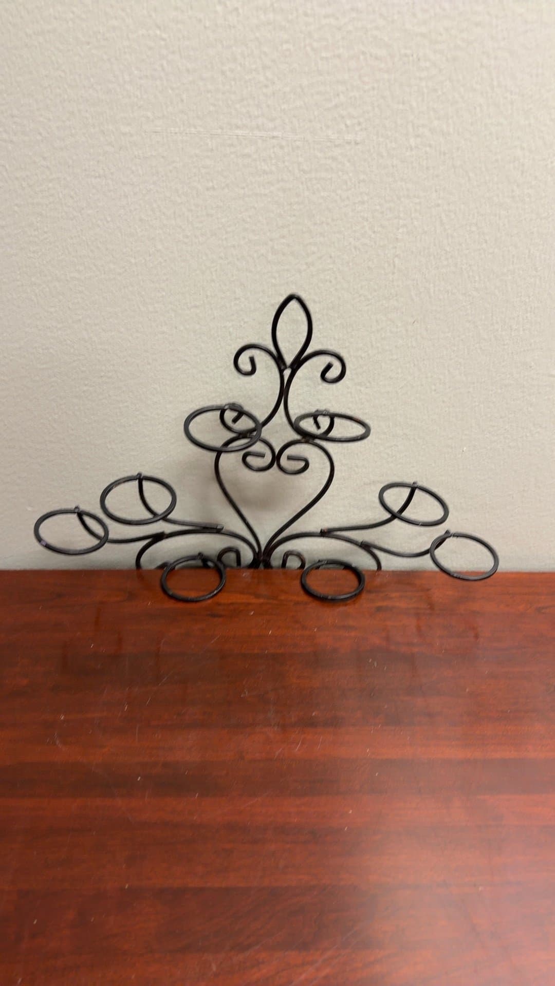 Wrought Iron Wall-Mounted Wine Rack - Image 1
