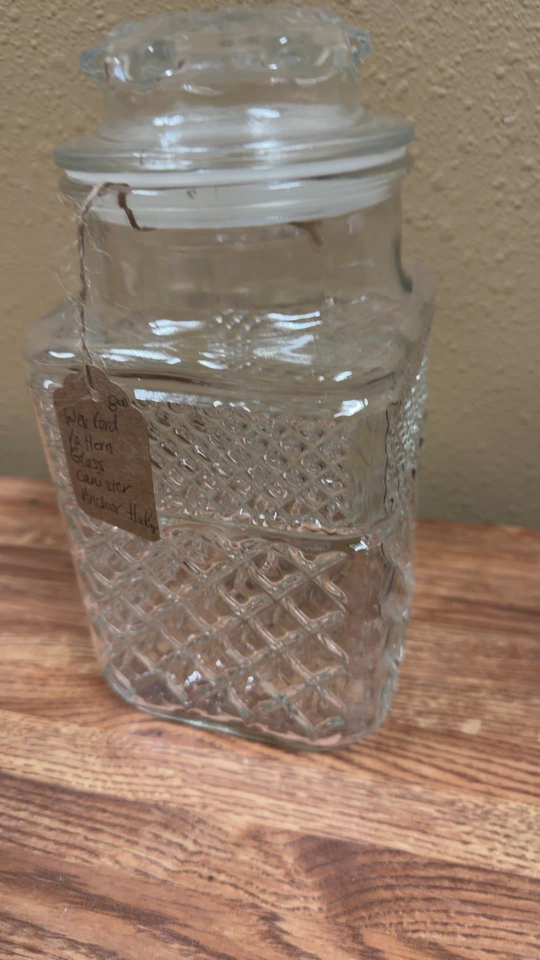 Anchor Hocking Wexford Pattern Glass Canister - Image 1