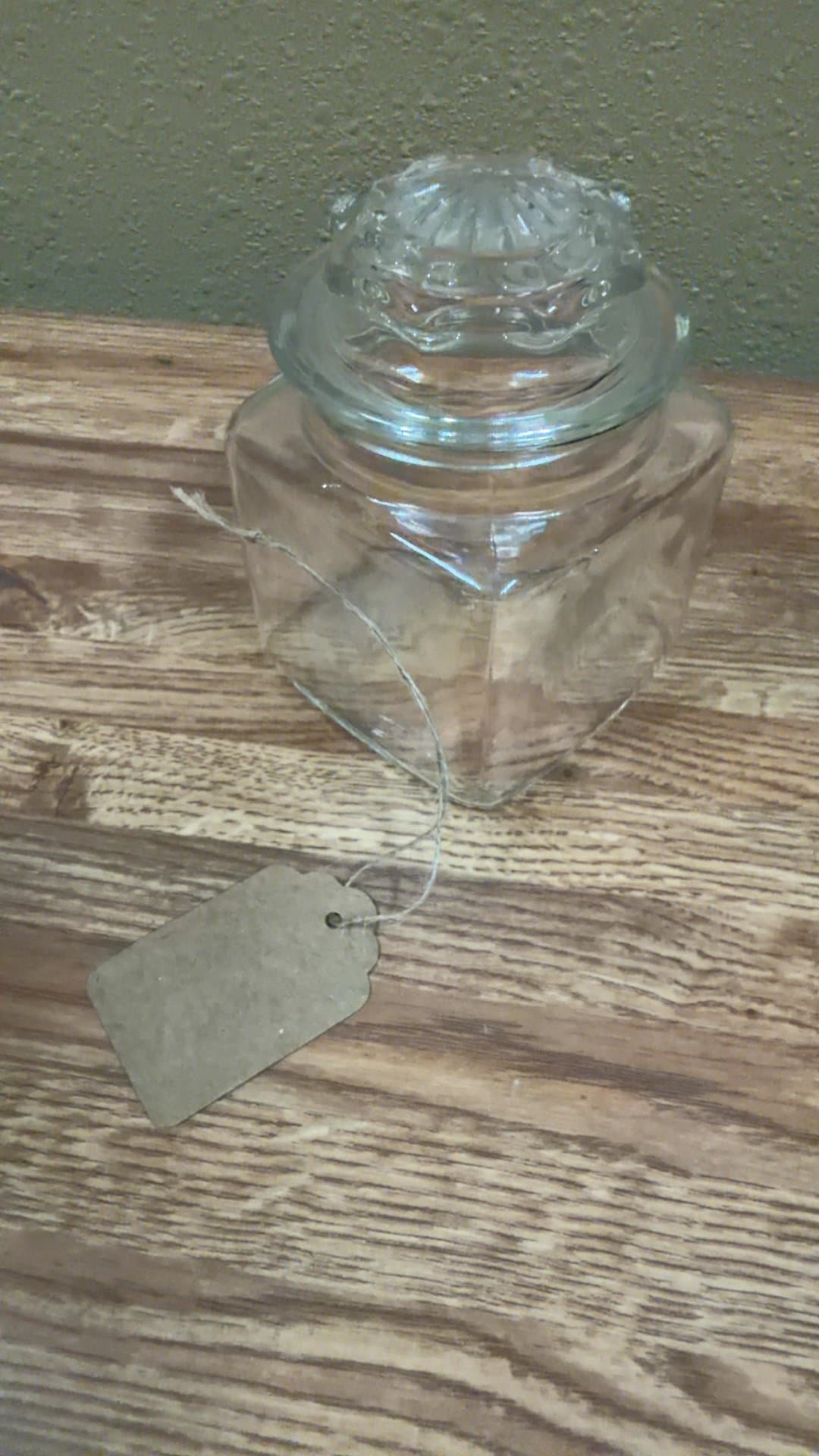 Small Glass Storage Jar with Lid - Image 1