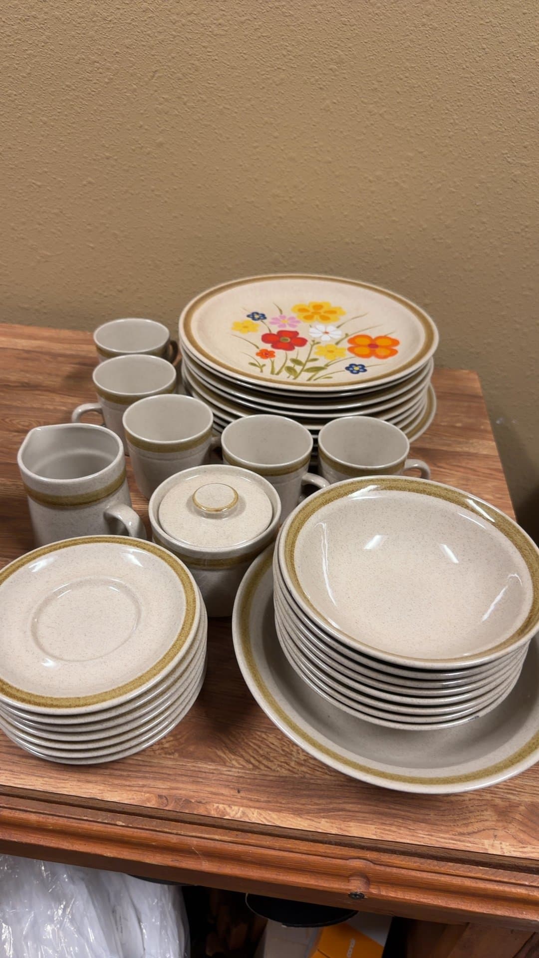 Country Living Stoneware Dinner Set by Linda 1970's - Image 1
