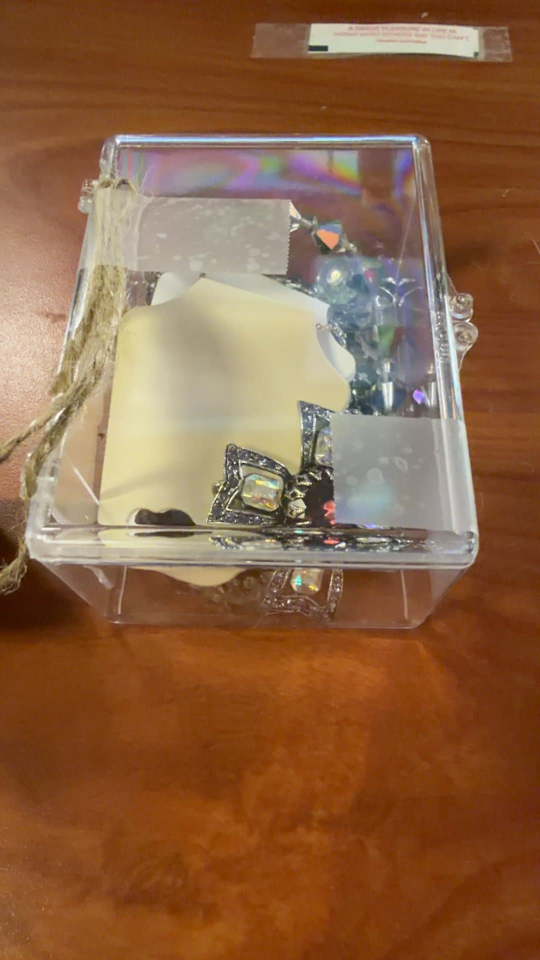Decorative Jewelry Box with Assorted Costume Jewelry - Image 1
