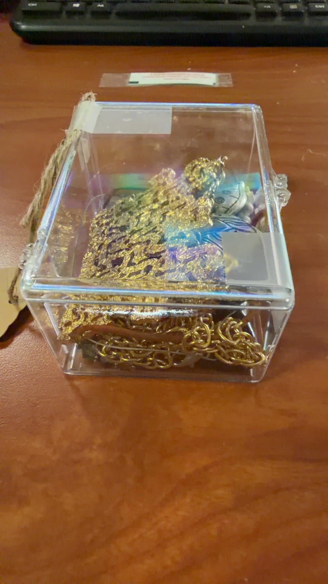 Decorative Jewelry Box with Assorted Accessories - Image 1