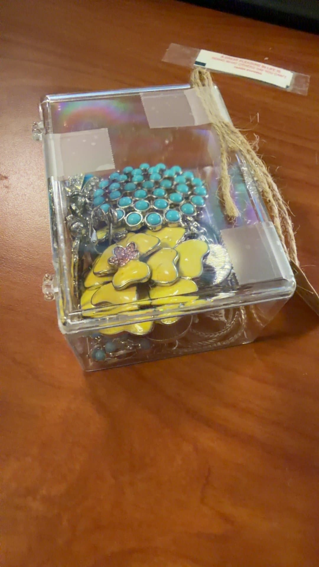 Assorted Costume Jewelry in Clear Box - Image 1