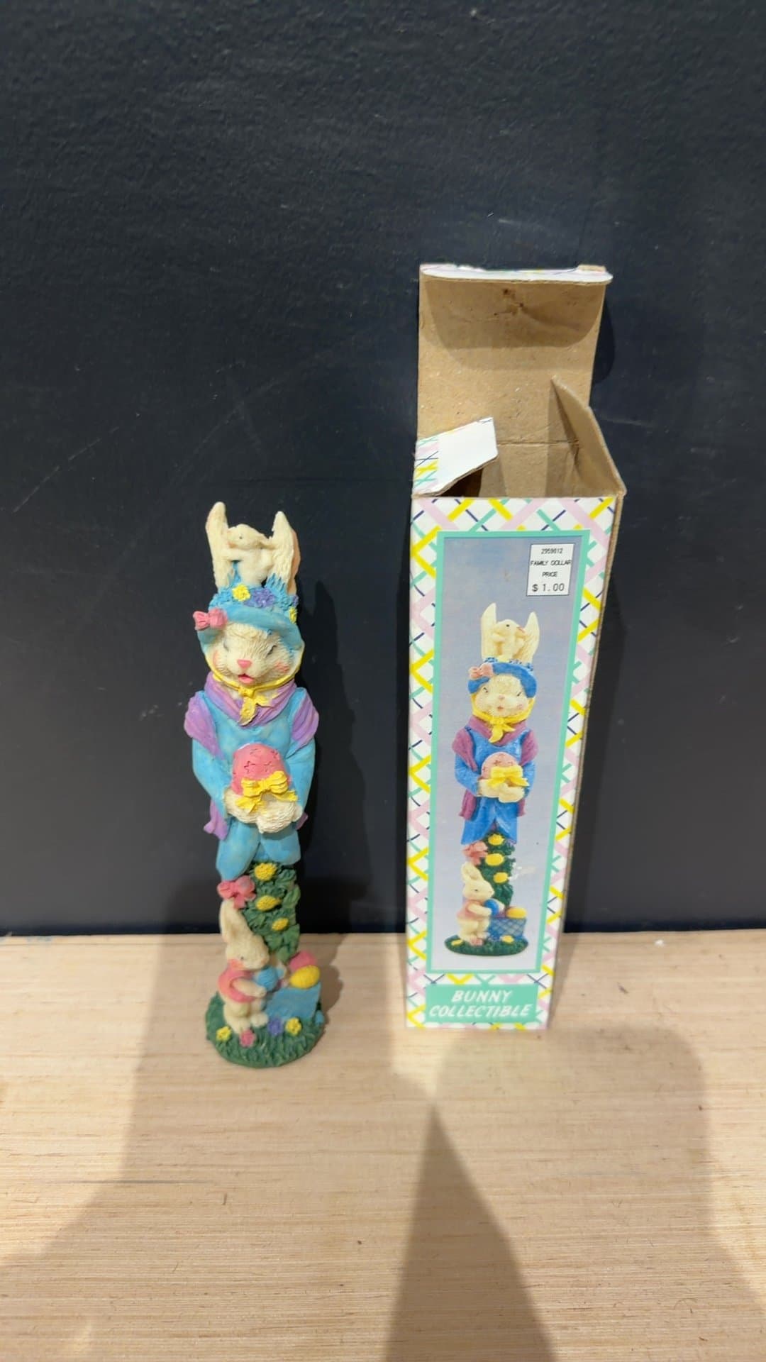 Easter Bunny Resin Figurine in Box - Image 1
