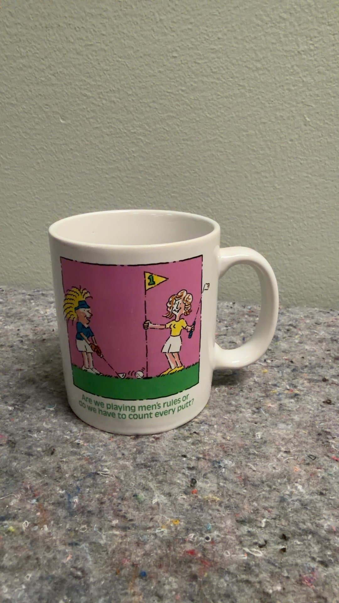Vintage Golf Cartoon Coffee Mug - Image 1