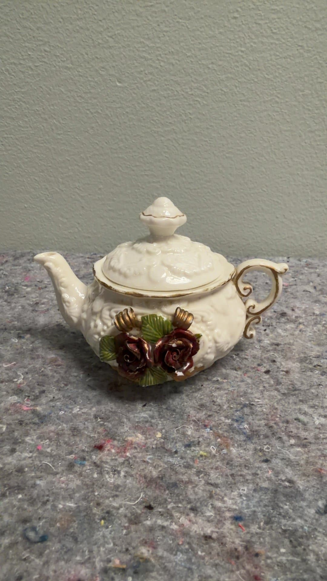 Vintage Ceramic Floral Teapot - Image 1