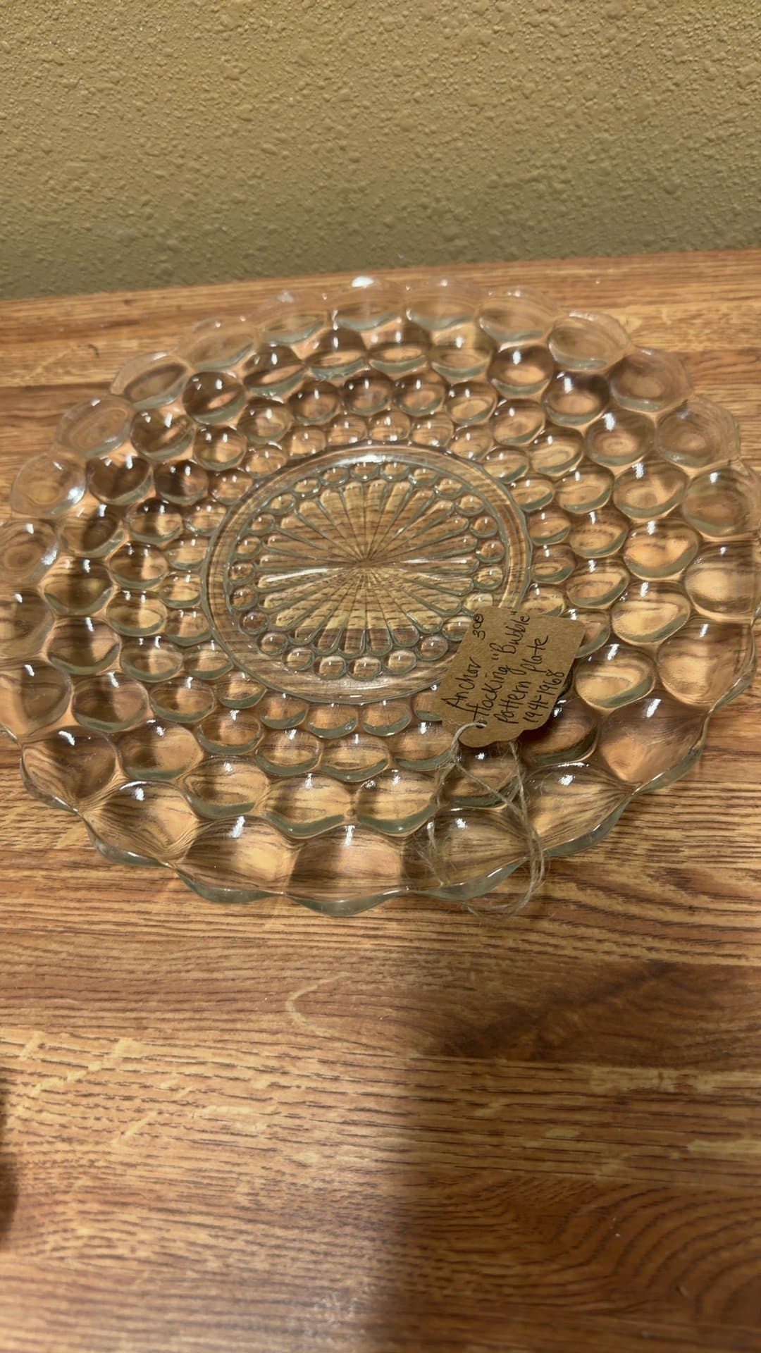 Anchor Hocking Bubble Glass Plate - Image 1