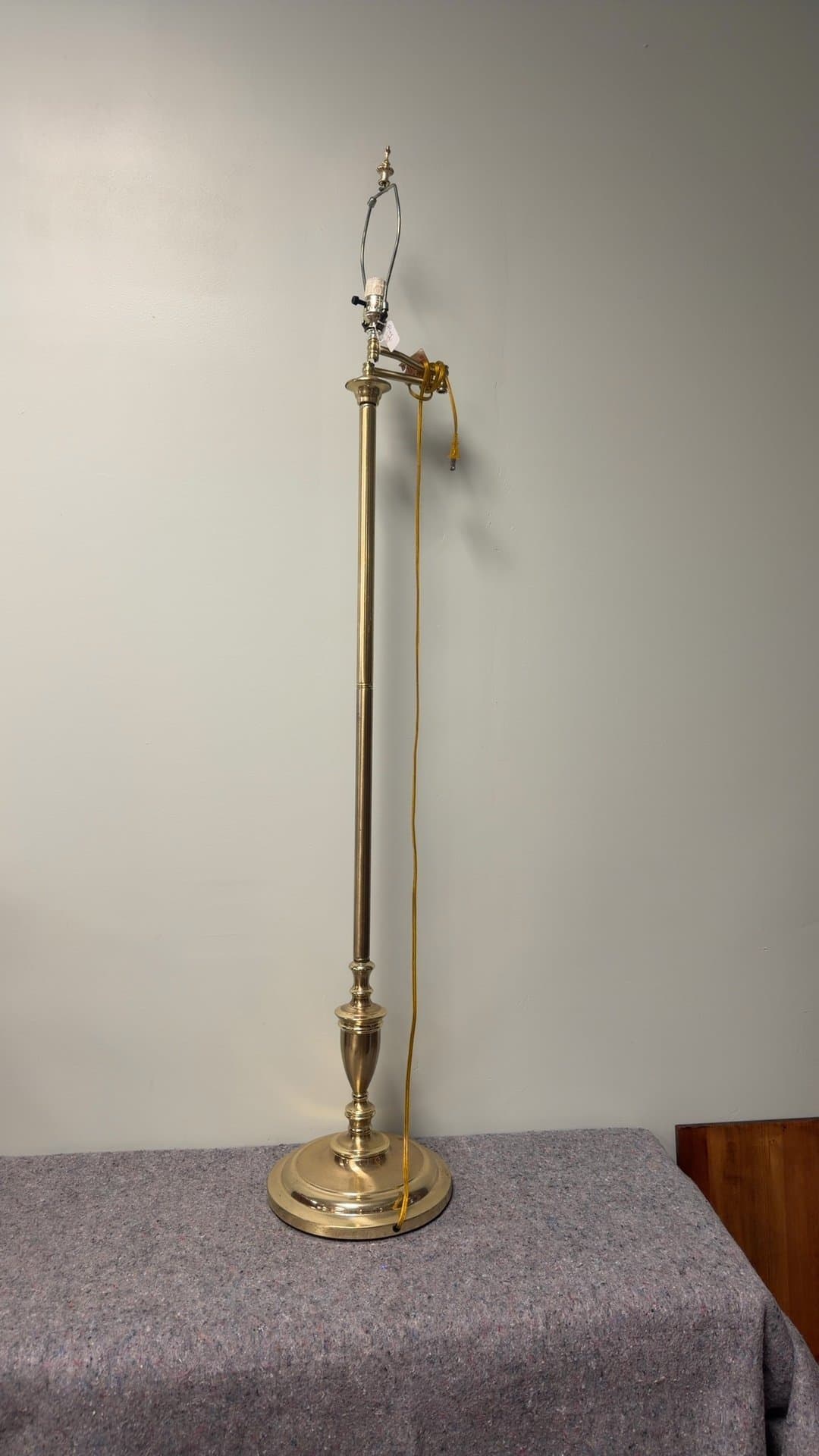 Vintage Brass Floor Lamp - Image 1