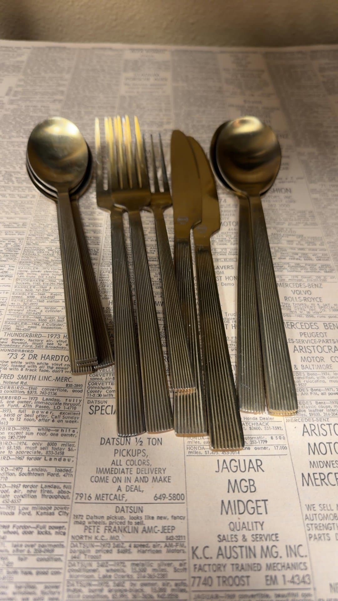 Vintage Stainless Steel Flatware Set - Image 1