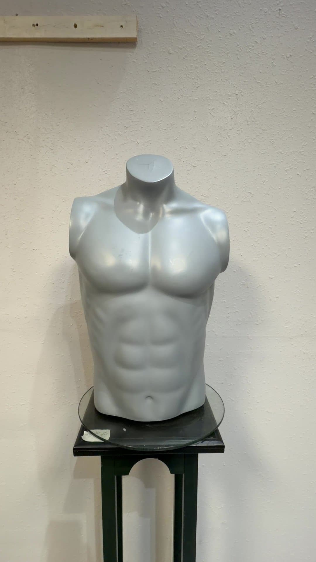Silver Male Athletic Torso Mannequin Form - Image 1