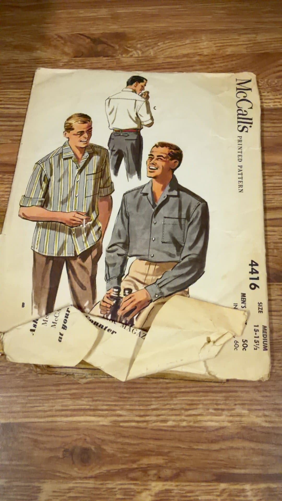 McCall's Men's Shirt Sewing Pattern 4416 - Image 1