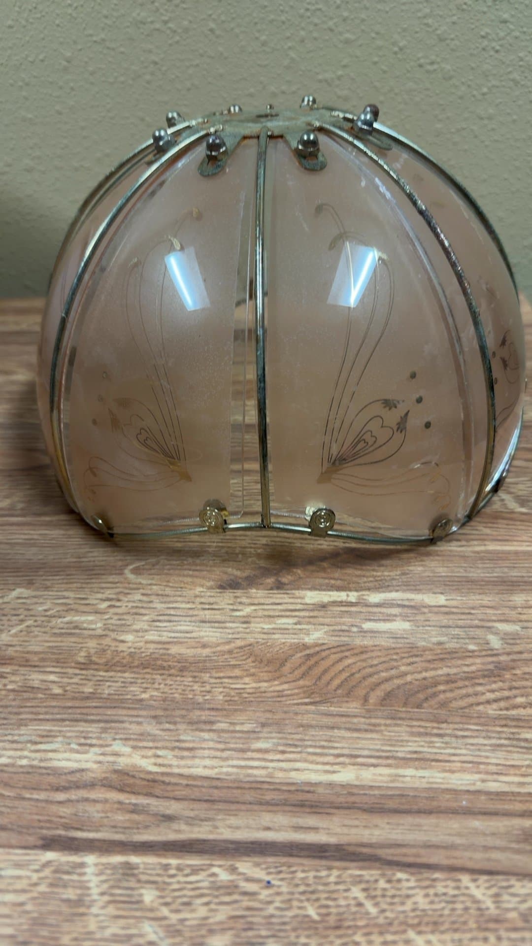 Vintage Glass and Metal Decorative Bowl - Image 1