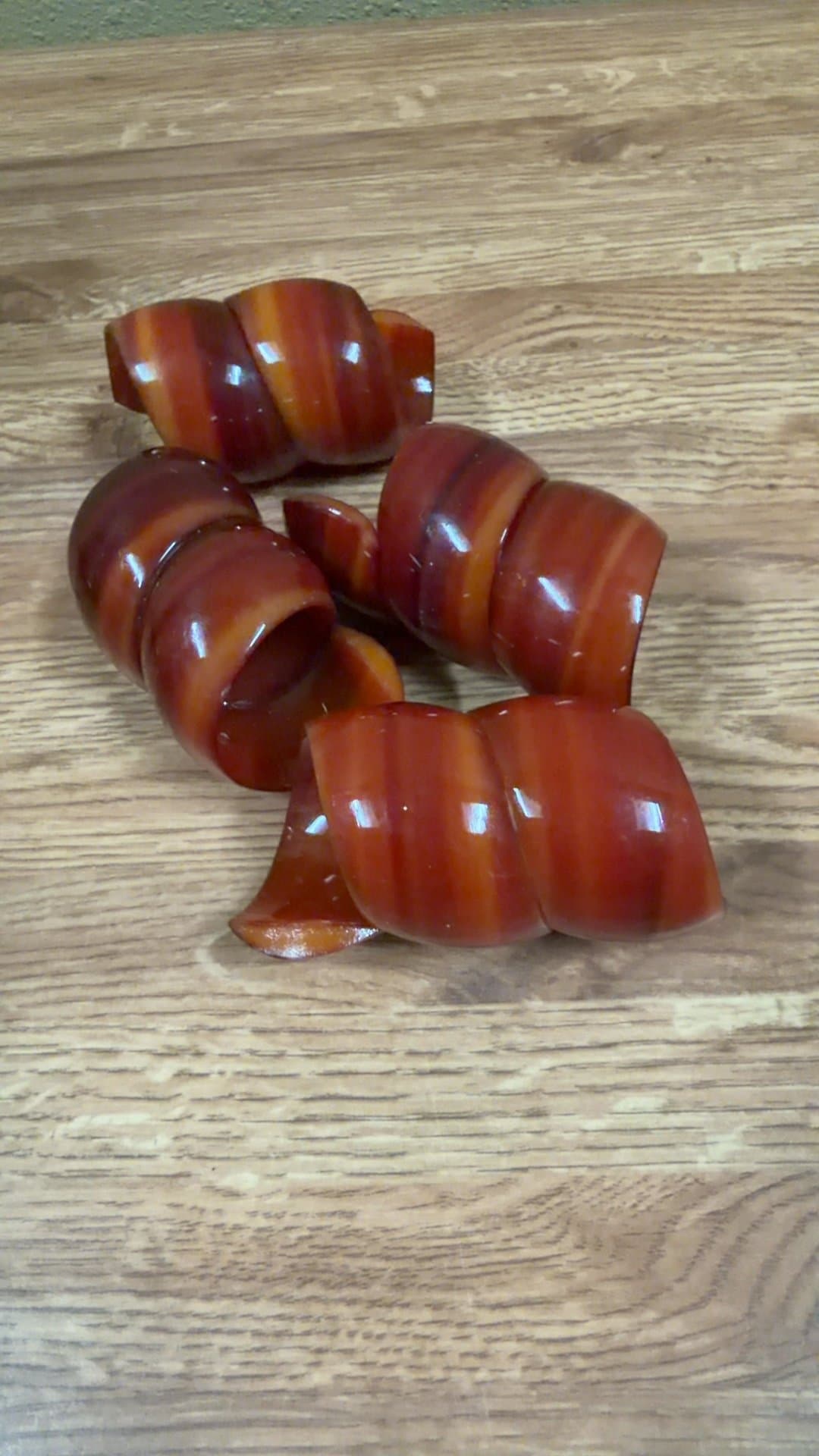 Tortoise Shell Acrylic Resin Napkin Rings - Image 1