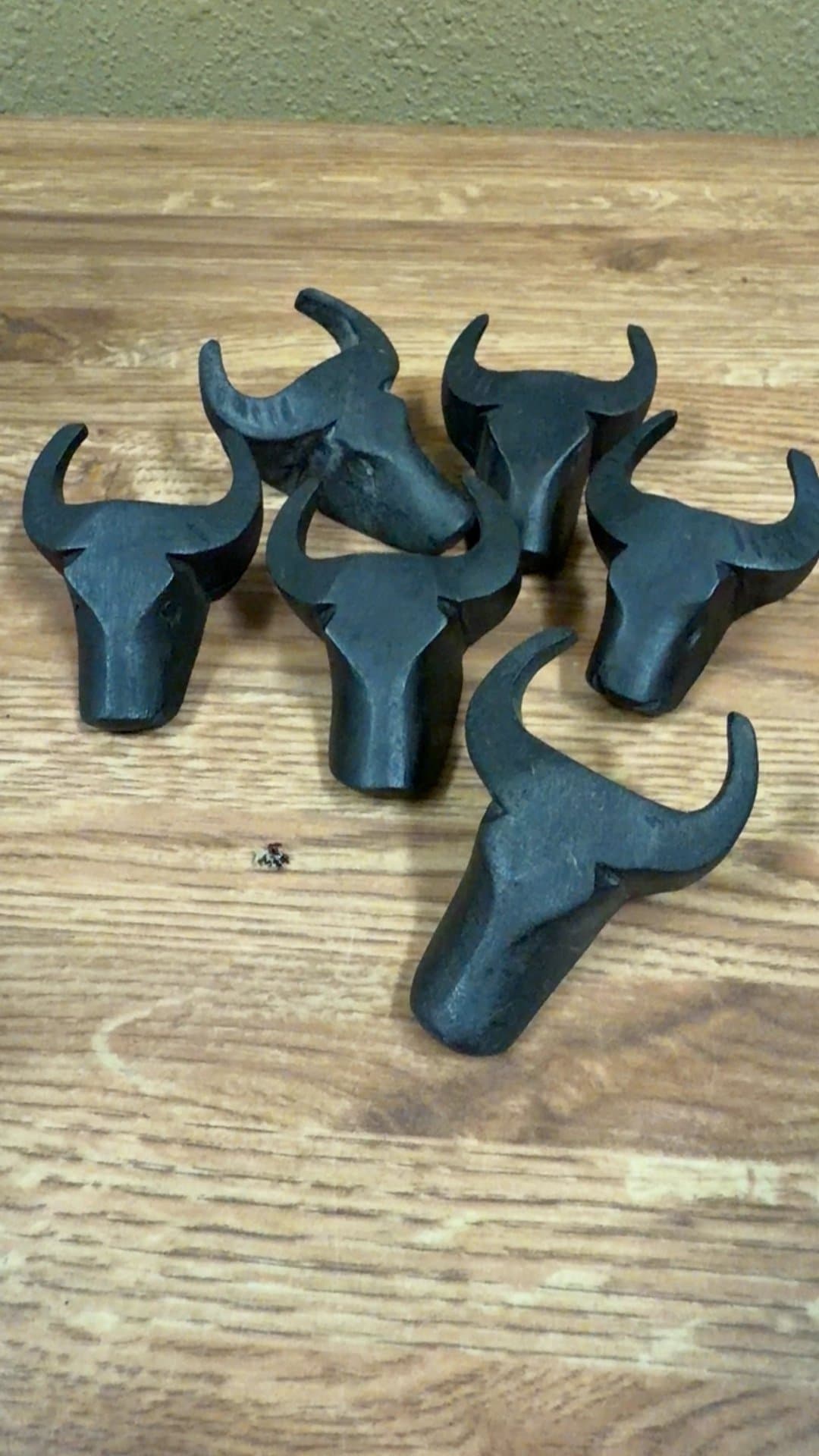 Wooden Bull Head napkin holders - Image 1
