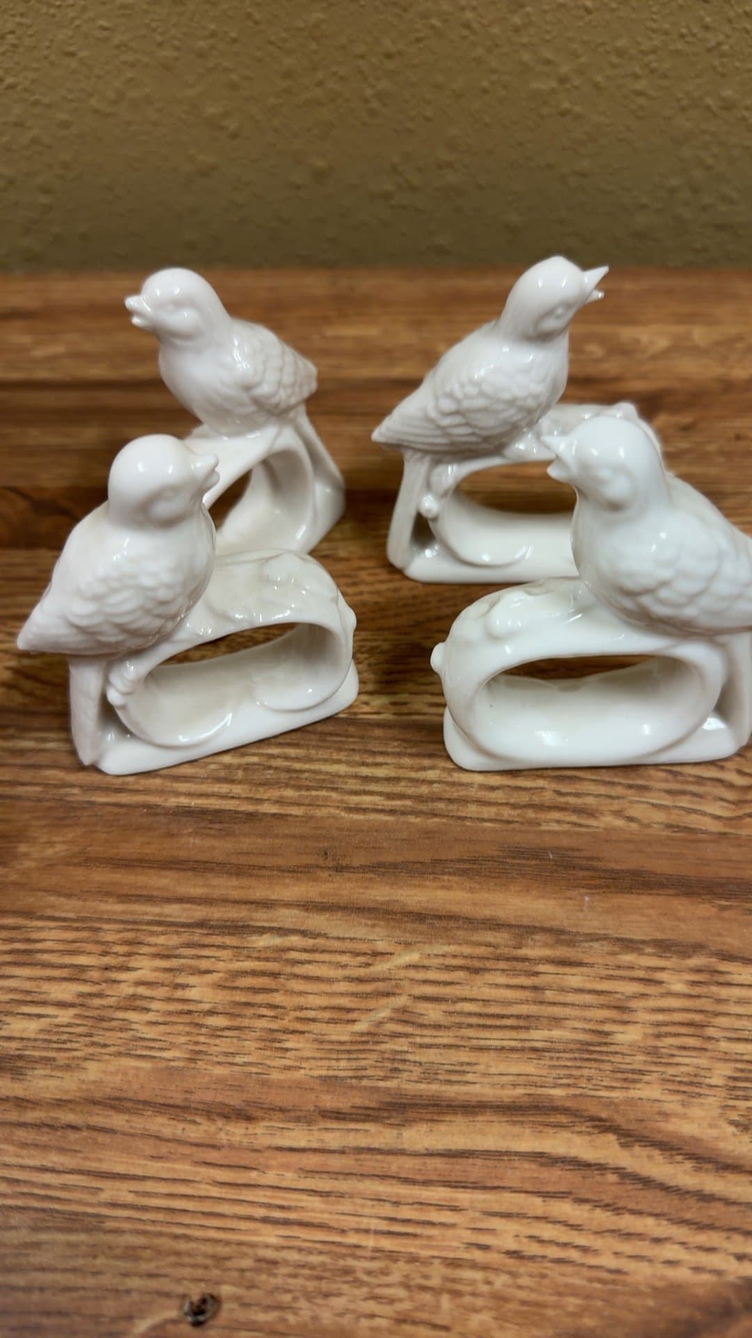 Ceramic Bird Napkin Rings Set - Image 1