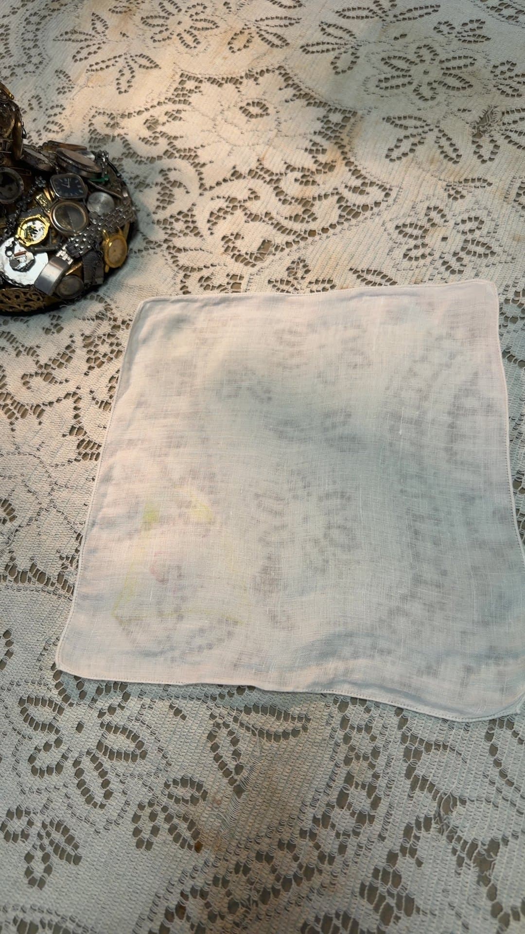 Vintage Linen Handkerchief - Image 1