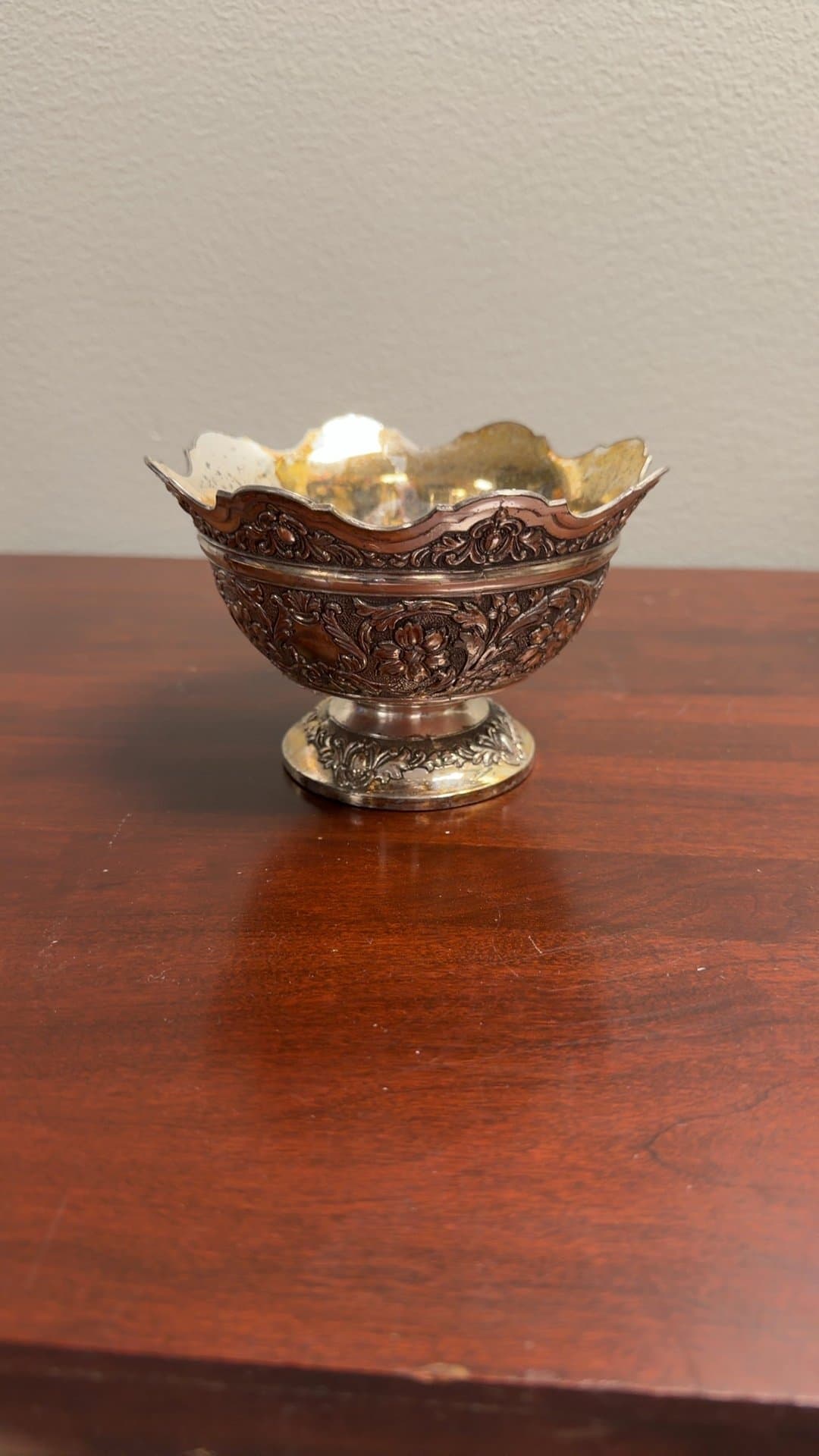 Antique Silver Plated Decorative Bowl - Image 1