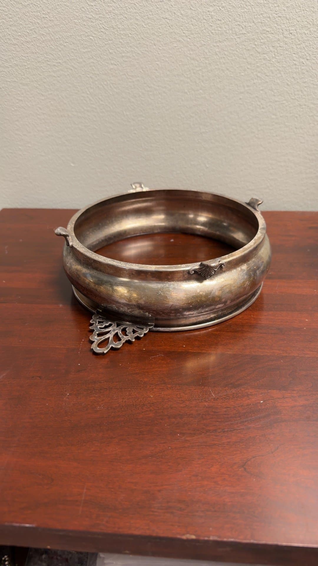Vintage Silver-Plated Plant Stand - Image 1