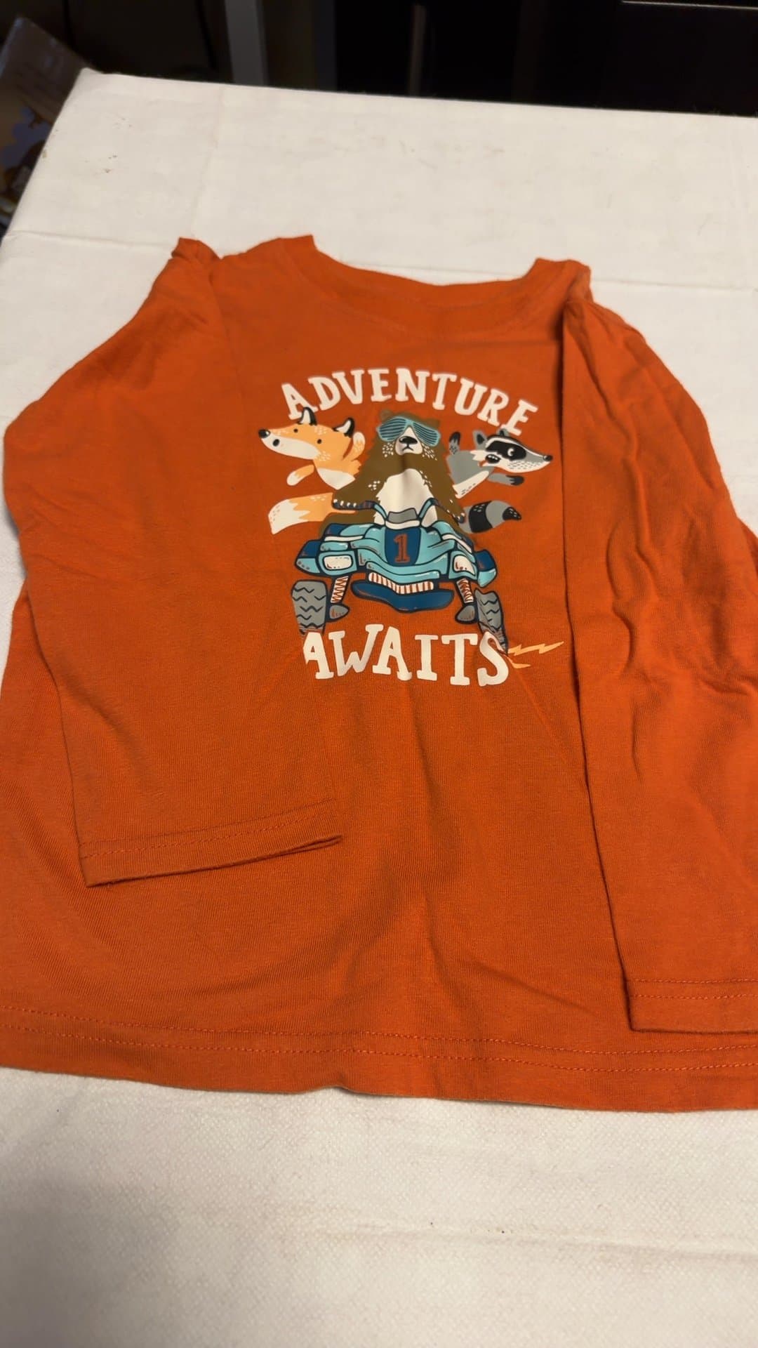 Member's Mark Boys 5T Orange Adventure Awaits Tee - Image 1