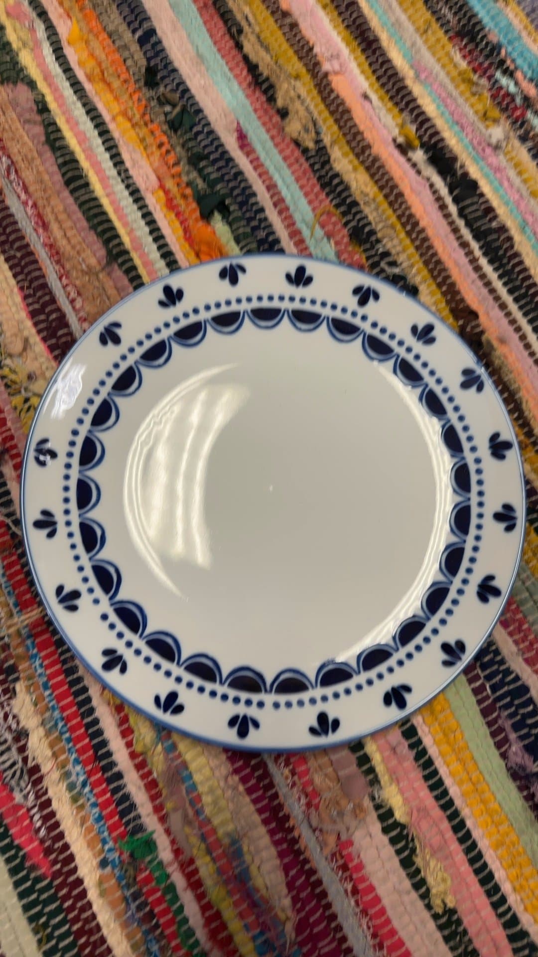 Blue and White Decorative Plate - Image 1