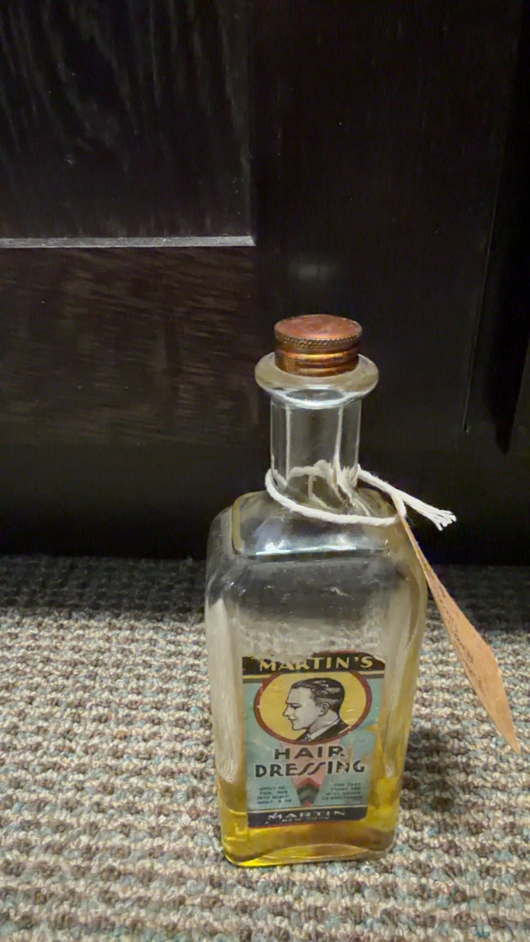 Vintage Martin's Hair Dressing Glass Bottle - Image 1