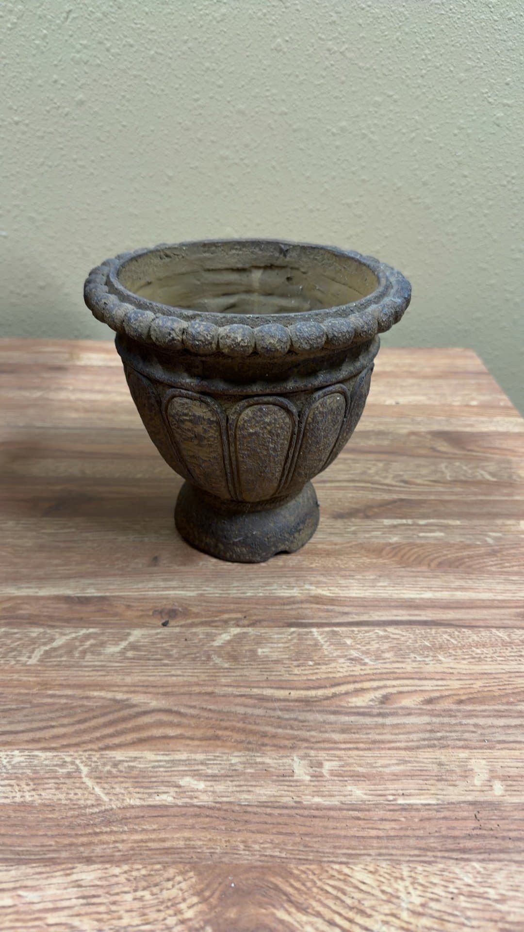 Vintage Cast Iron Garden Urn Planter - Image 1