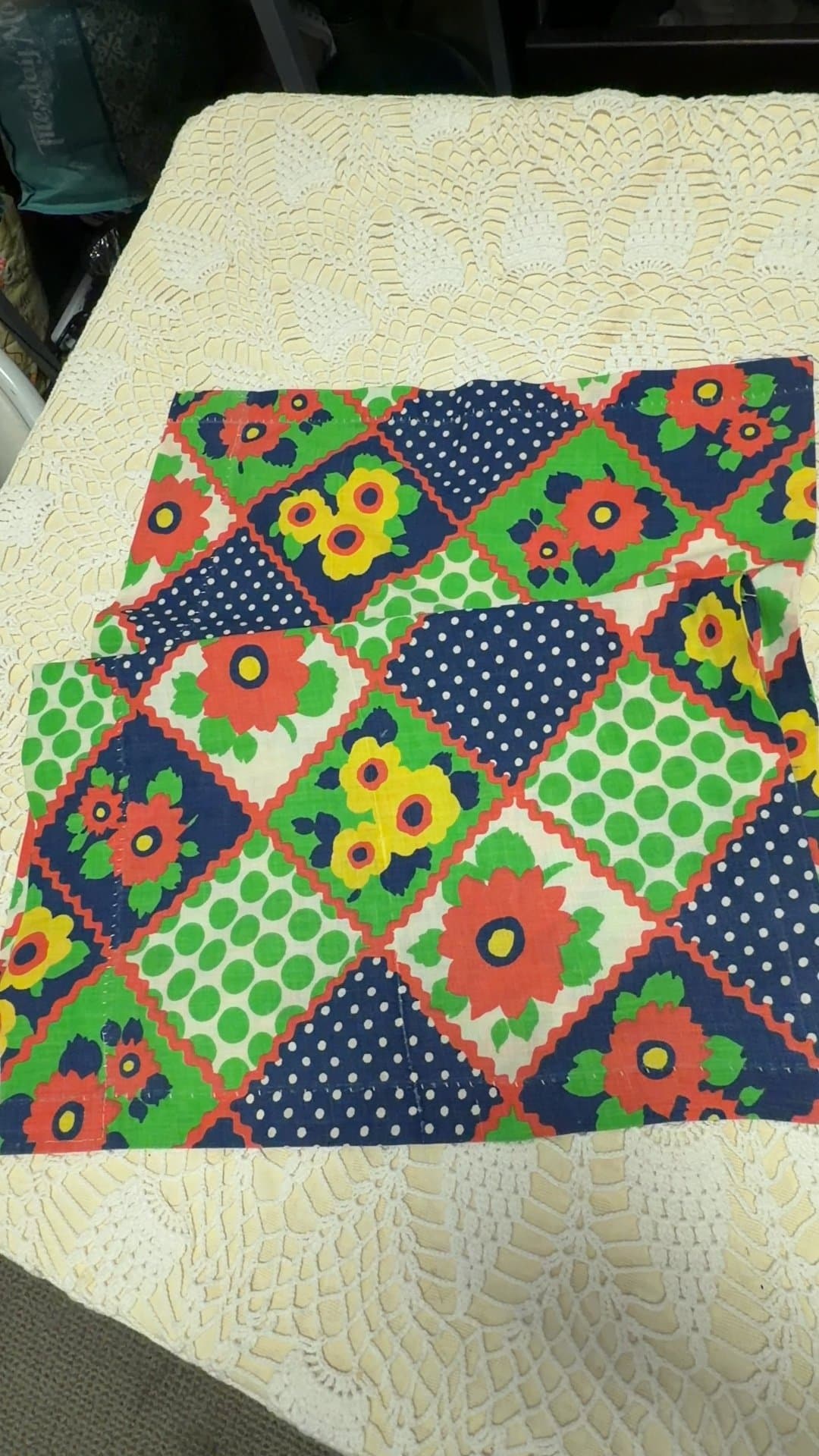 Vintage Patchwork Floral Print Curtain - Image 1