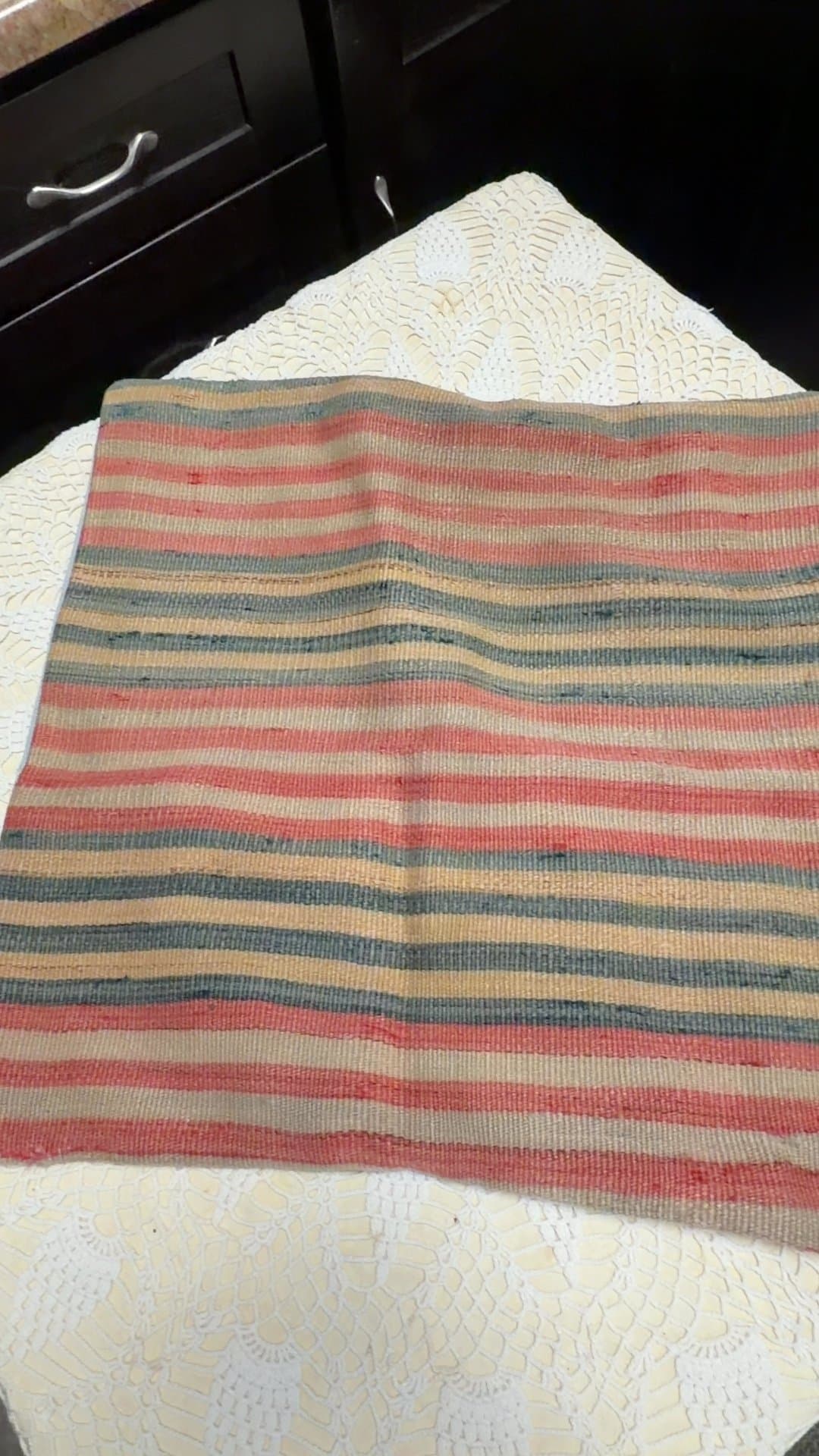 Striped Kilim Throw Pillow Cover - Image 1