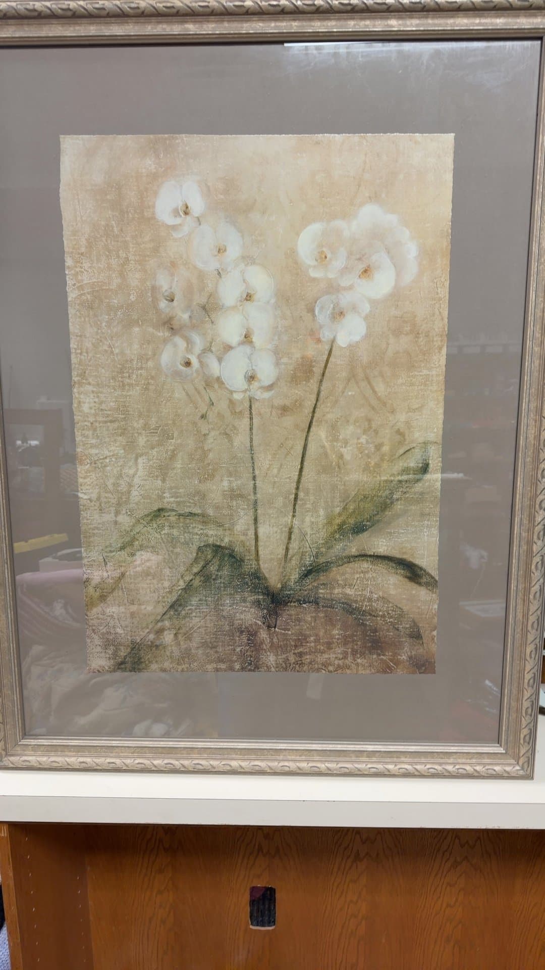 Framed Floral Still Life Painting - Image 1