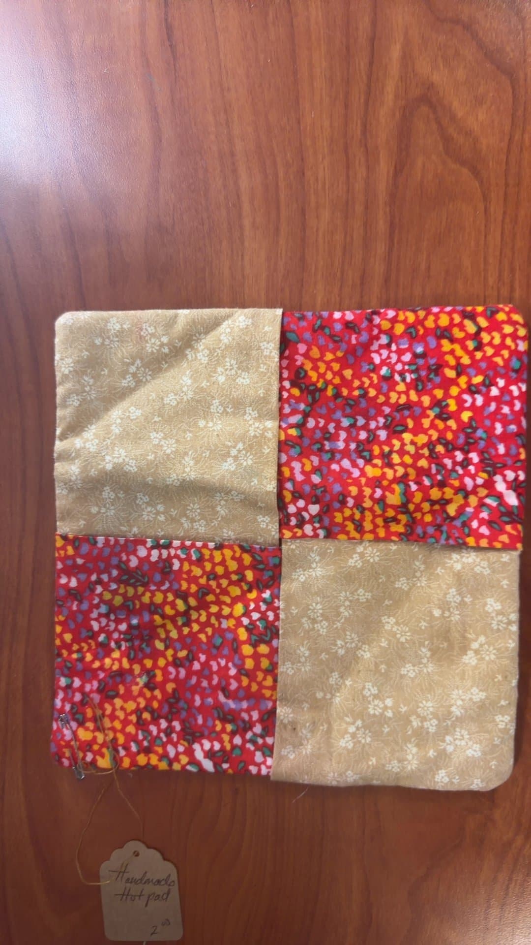 Handmade Patchwork Hot Pad - Image 1