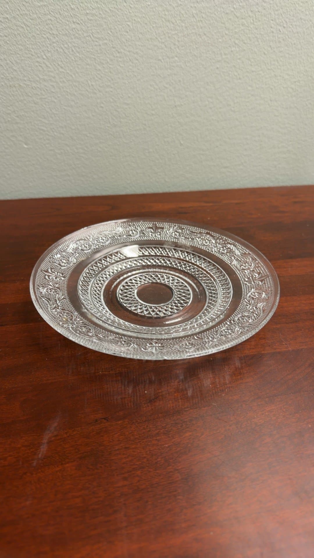 Vintage Pressed Glass Plate - Image 1