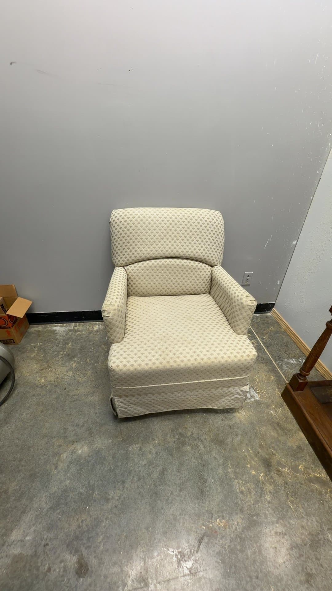 Upholstered Swivel Rocker Armchair - Image 1