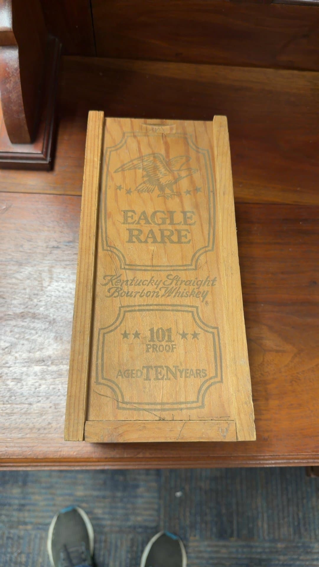 Eagle Rare Bourbon Whiskey Wooden Box - Image 1