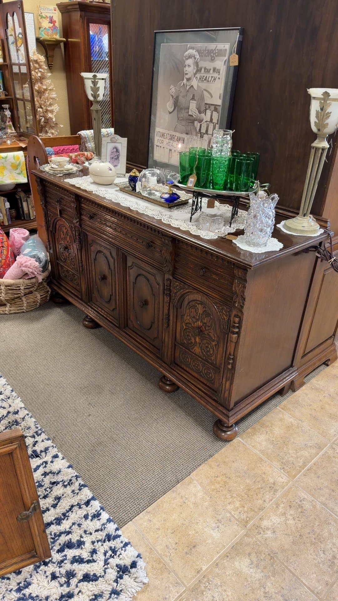 Antique French Renaissance Walnut Buffet - Image 1