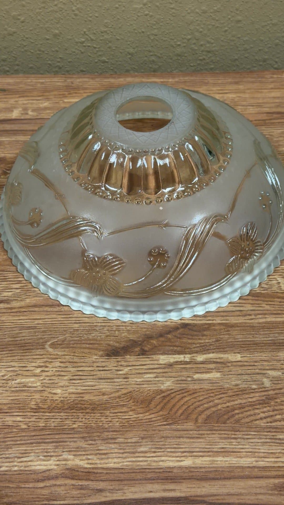 Vintage Frosted Glass Ceiling Light Shade - Image 1