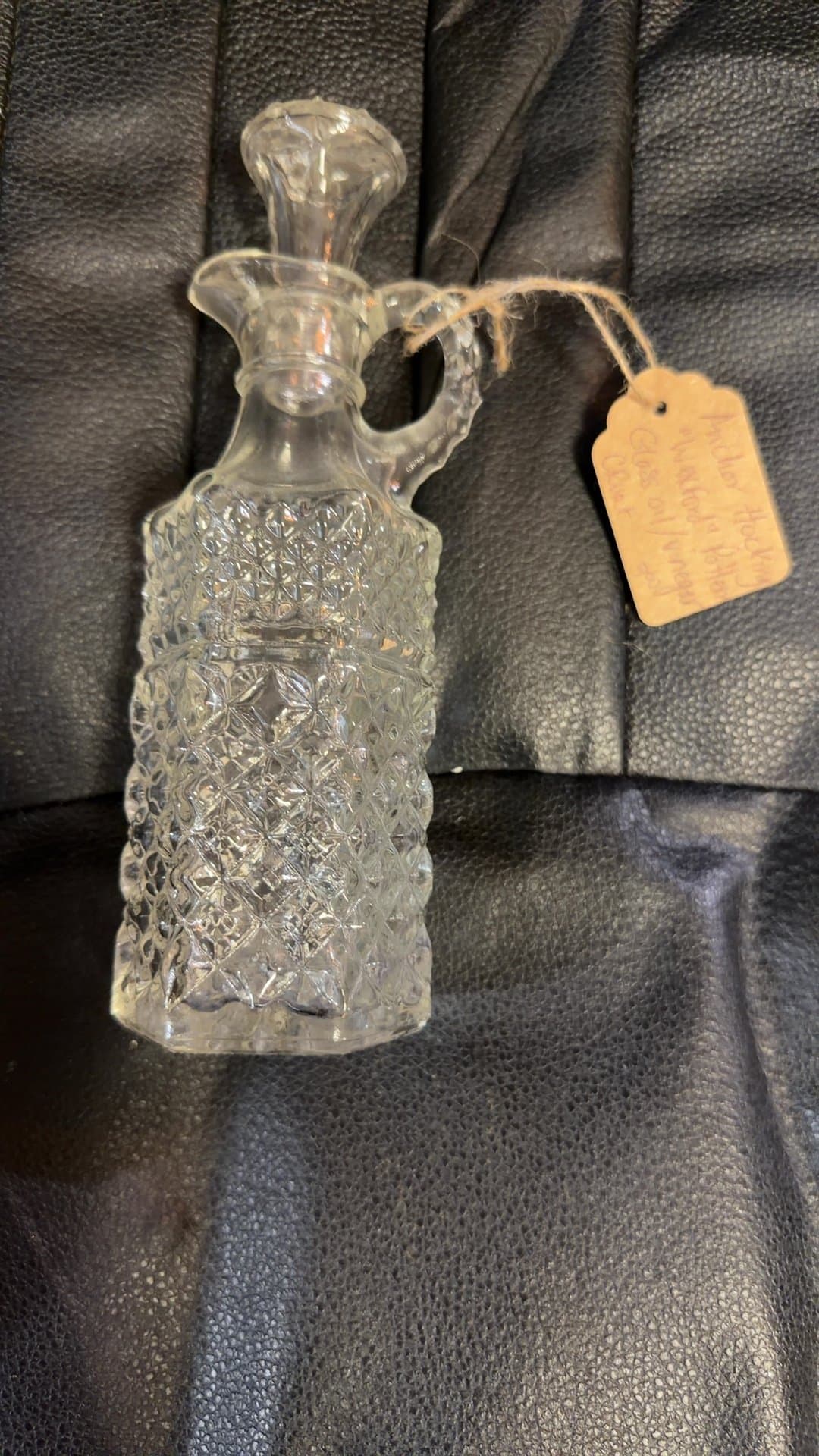 Anchor Hocking Wexford Pattern Glass Oil/Vinegar Cruet - Image 1