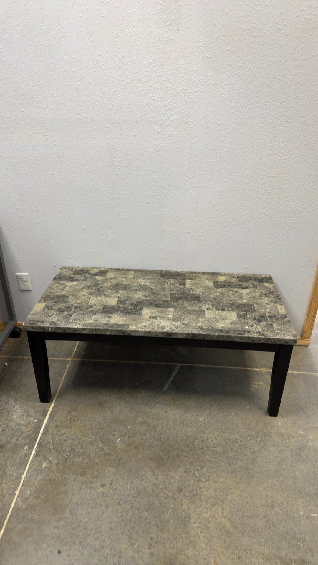 Faux Marble Top Coffee Table - Image 1