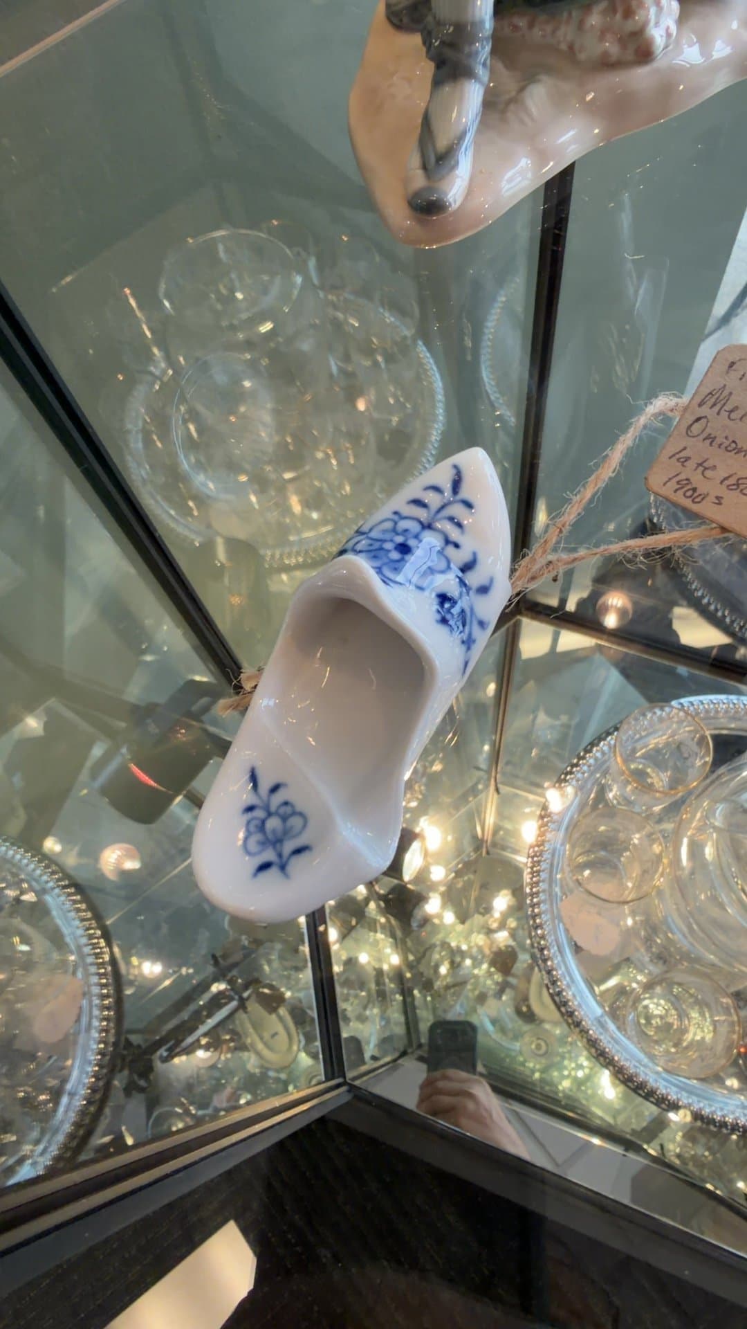 Meissen Blue Onion Porcelain Slipper - Image 1