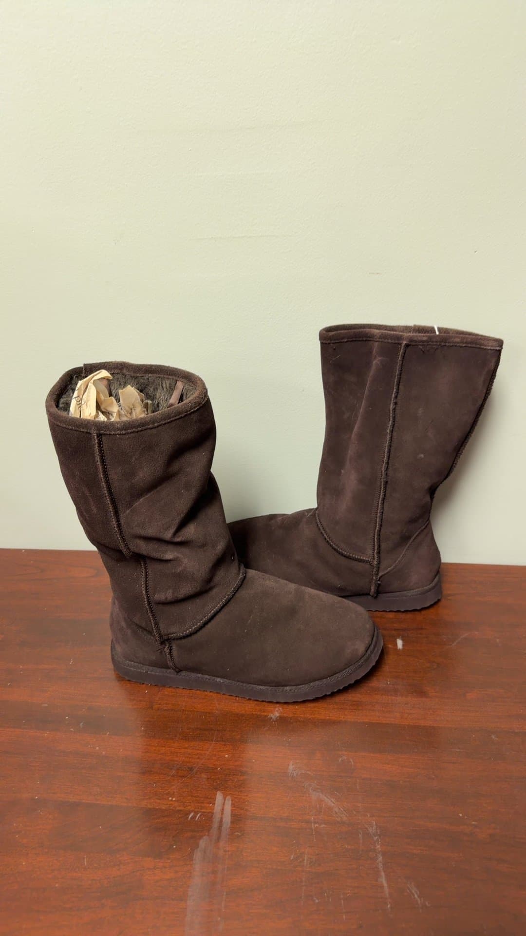 Brown Suede Snow Boots - Image 1