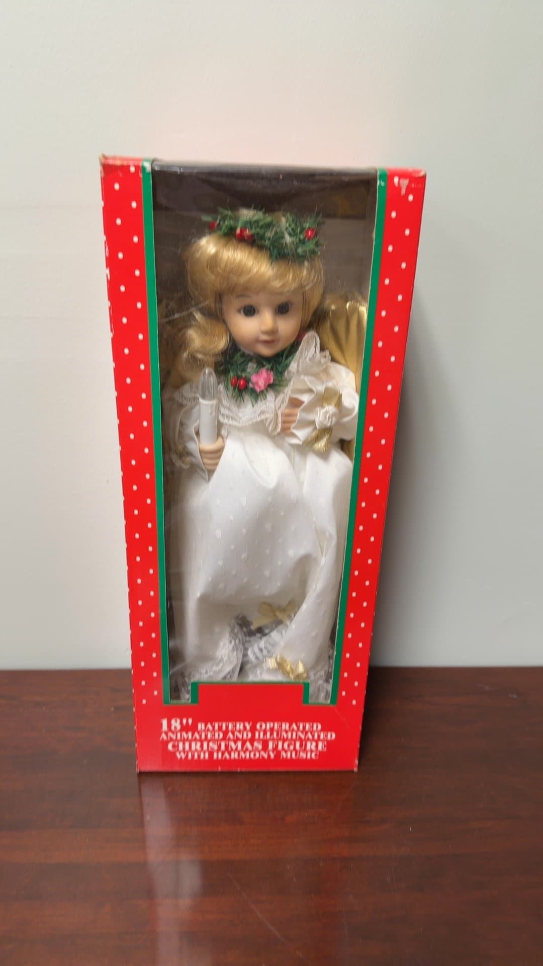 18" Battery Operated Animated Christmas Angel Figurine - Image 1