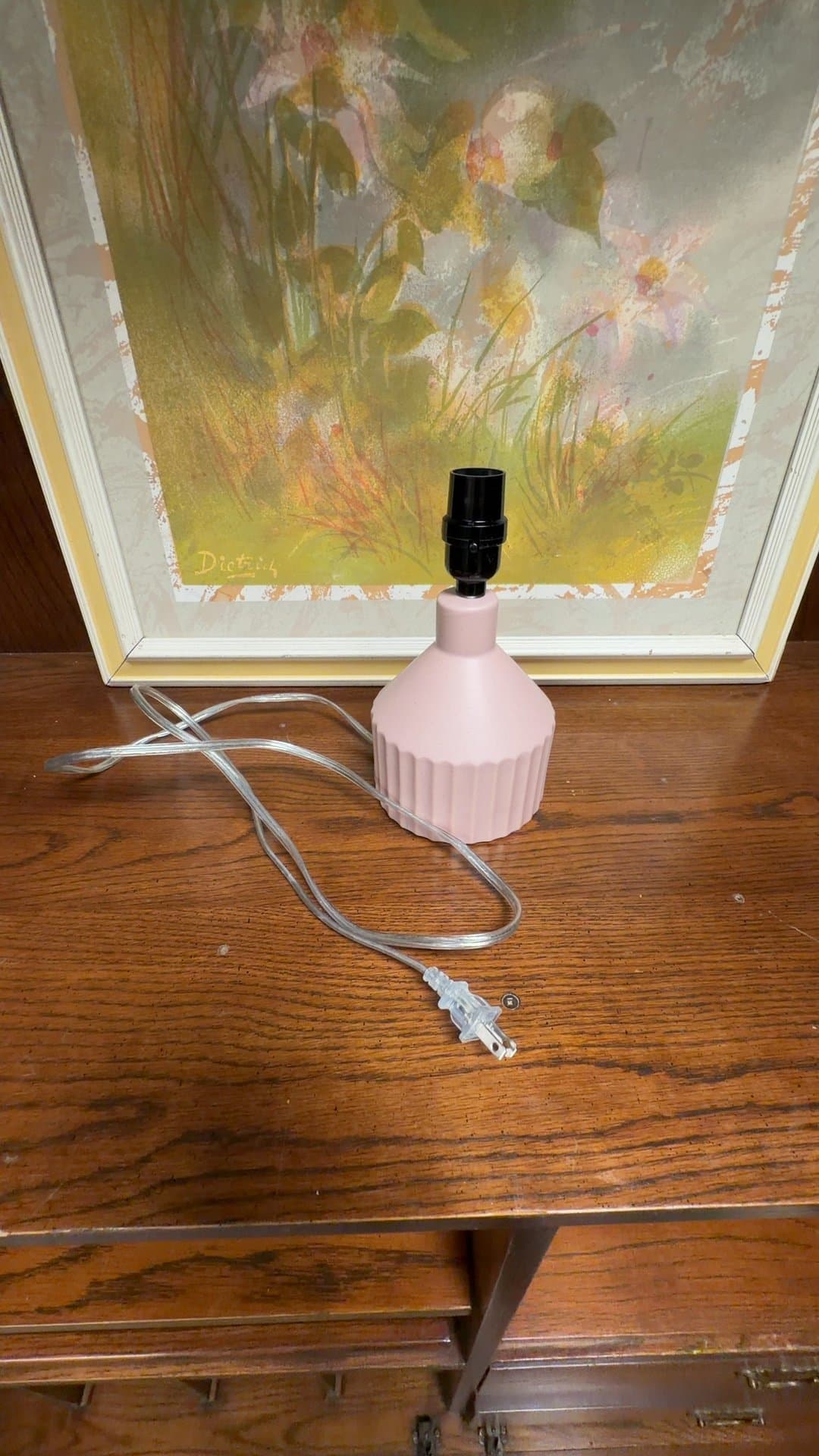 Pink Ceramic Table Lamp Base - Image 1