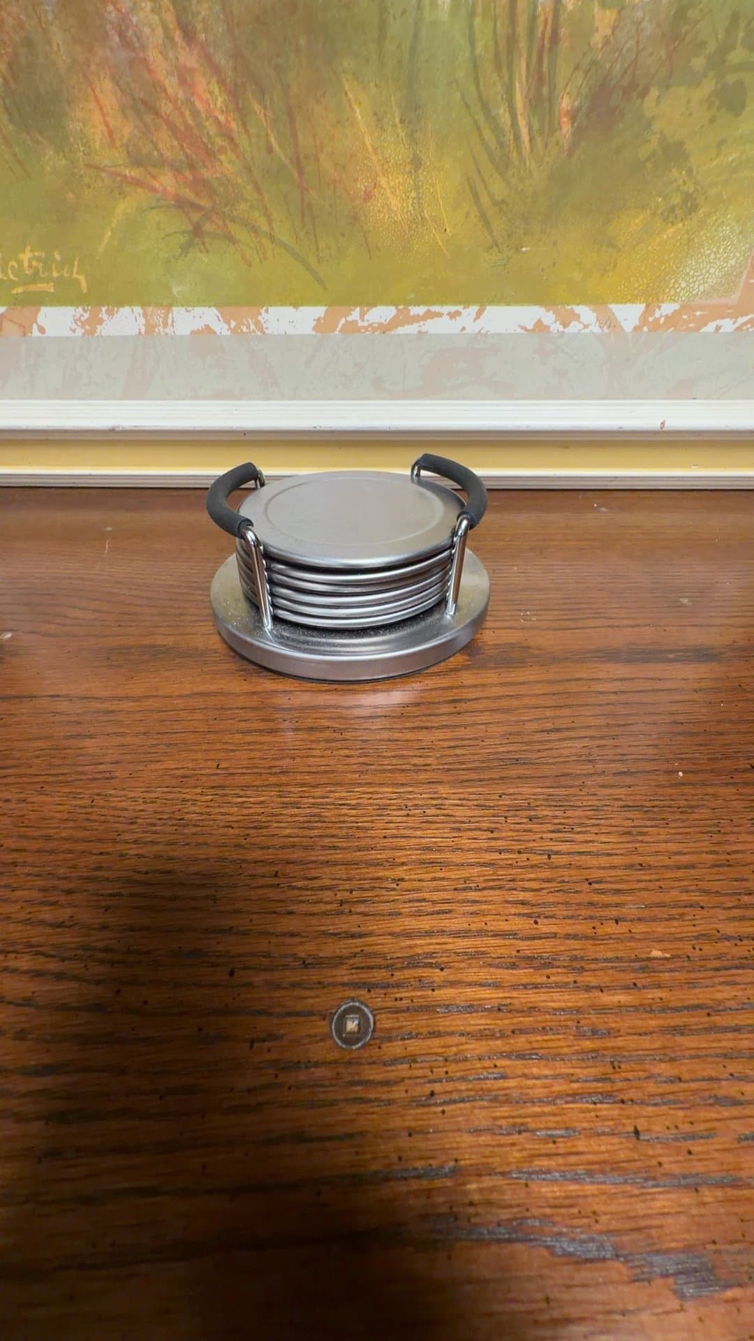 Metal Coaster Set with Holder - Image 1