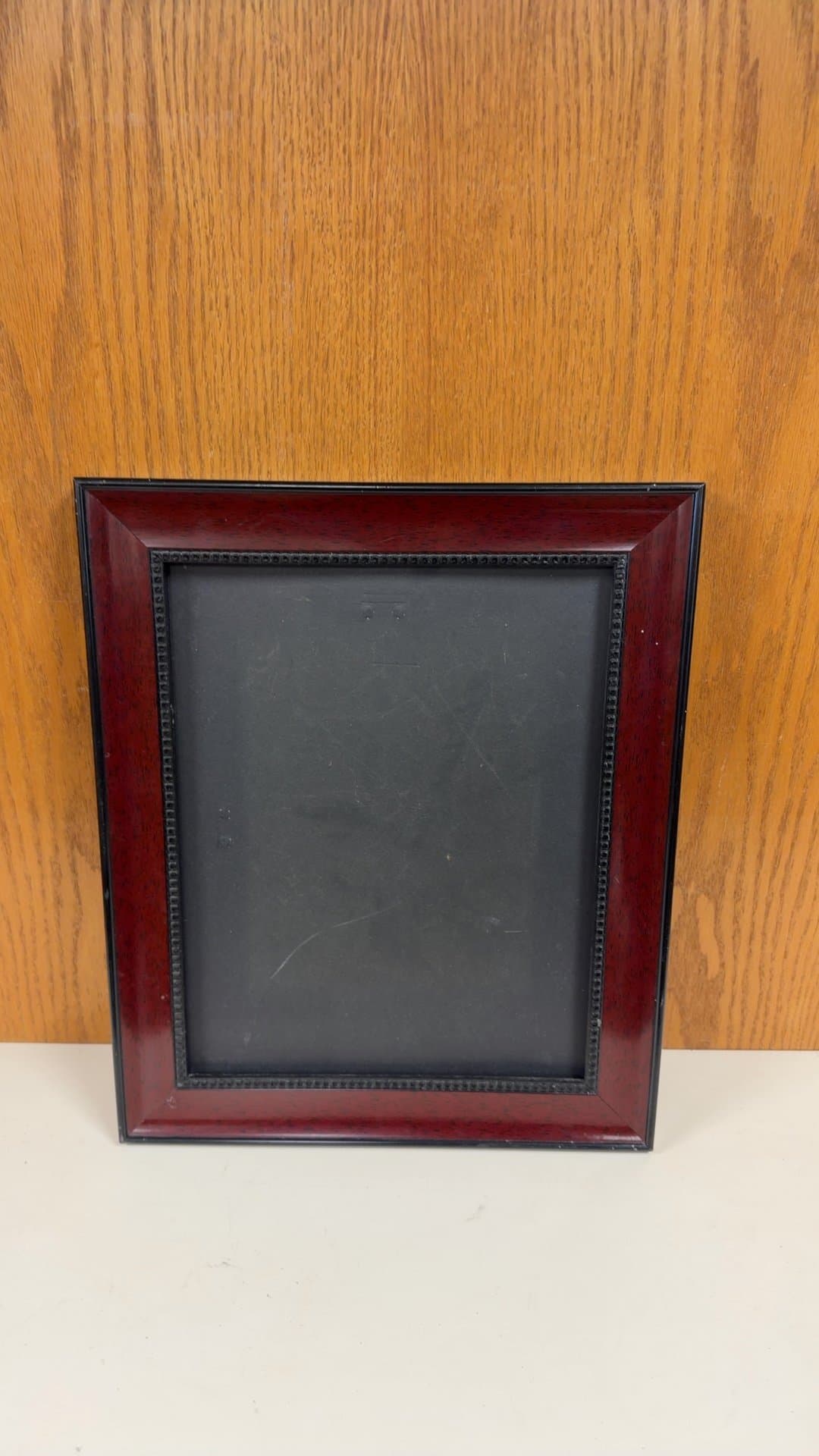 Mahogany Finish Beaded Wooden Picture Frame - Image 1