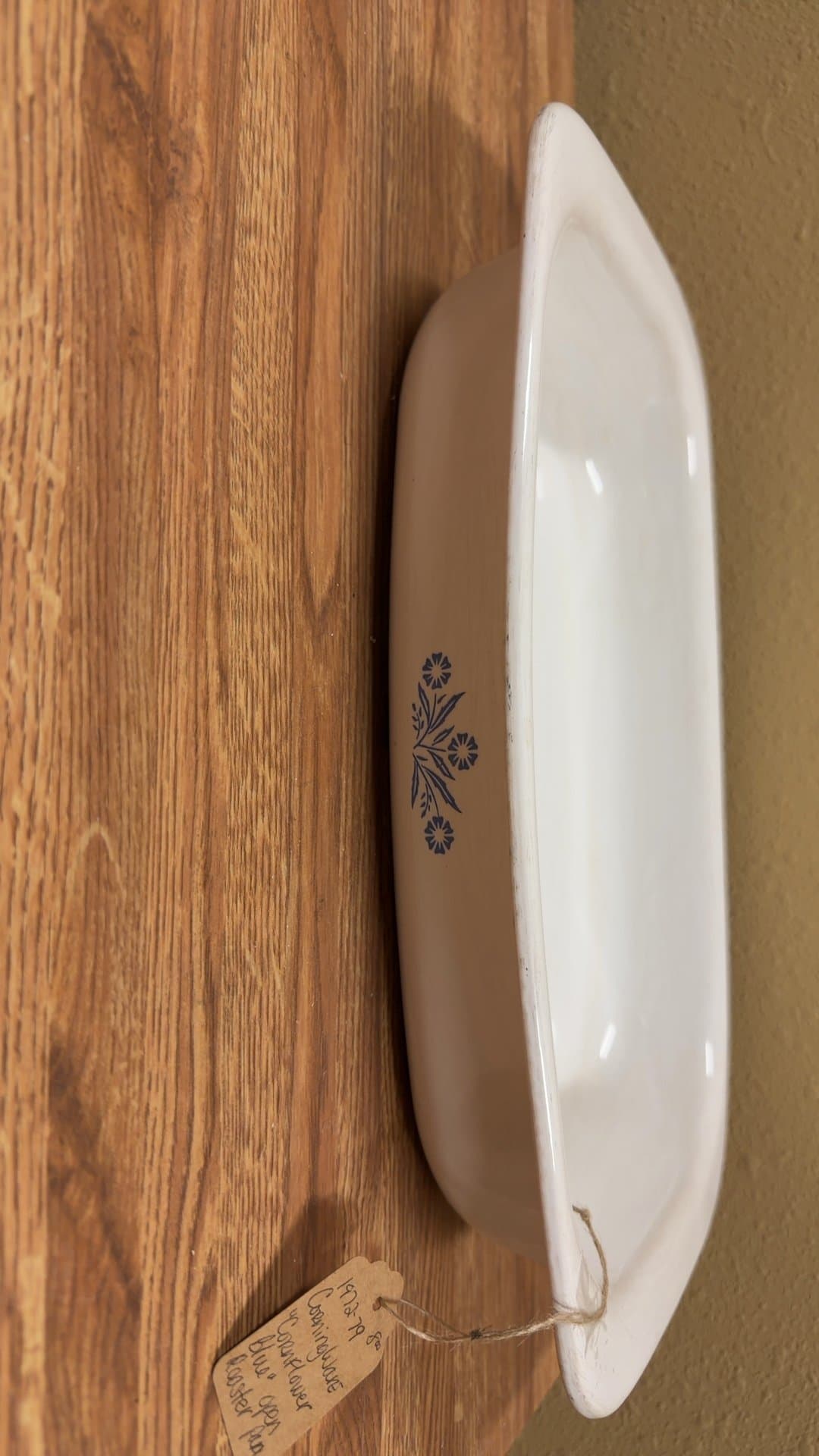 1972-79 CorningWare 'Cornflower Blue' Open Roaster Pan - Image 1