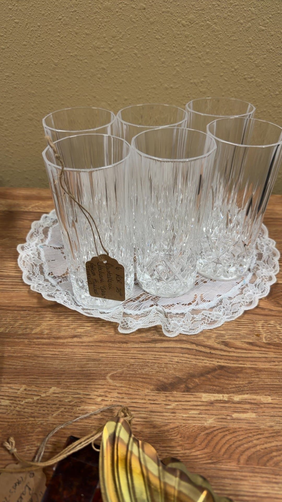 Set of 6 Crystal Highball Glasses - Image 1