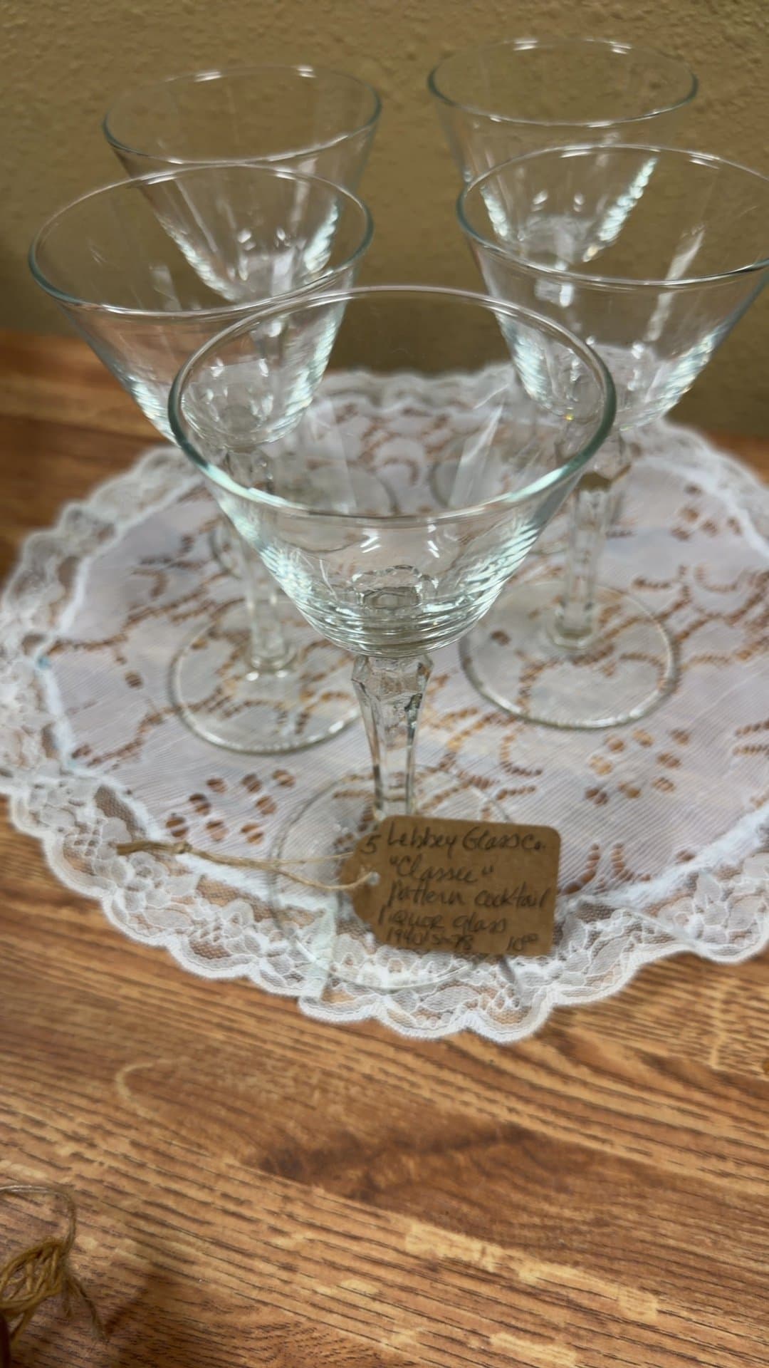 Libbey Glass Co. 'Classic' Pattern Cocktail Glasses - Image 1
